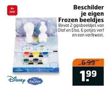 Aanbiedingen Beschilder je eigen frozen beeldjes - Disney  Frozen - Geldig van 10/01/2017 tot 15/01/2017 bij Trekpleister