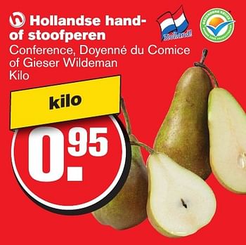 Aanbiedingen Hollandse hand- of stoofperen - Huismerk - Hoogvliet - Geldig van 11/01/2017 tot 17/01/2017 bij Hoogvliet