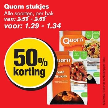 Aanbiedingen Quorn stukjes - Quorn - Geldig van 11/01/2017 tot 17/01/2017 bij Hoogvliet