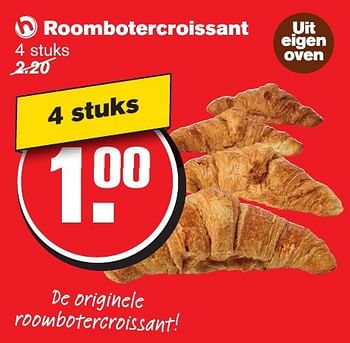 Aanbiedingen Roombotercroissant - Huismerk - Hoogvliet - Geldig van 11/01/2017 tot 17/01/2017 bij Hoogvliet