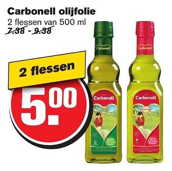 Aanbiedingen Carbonell olijfolie - Carbonell - Geldig van 11/01/2017 tot 17/01/2017 bij Hoogvliet