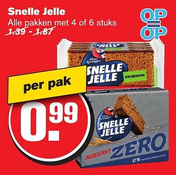 Aanbiedingen Snelle jelle - Snelle Jelle - Geldig van 11/01/2017 tot 17/01/2017 bij Hoogvliet