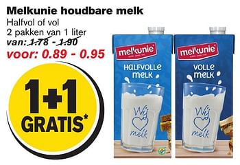 Aanbiedingen Melkunie houdbare melk - Melkunie - Geldig van 11/01/2017 tot 17/01/2017 bij Hoogvliet