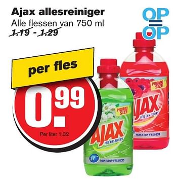 Aanbiedingen Ajax allesreiniger - Ajax - Geldig van 11/01/2017 tot 17/01/2017 bij Hoogvliet