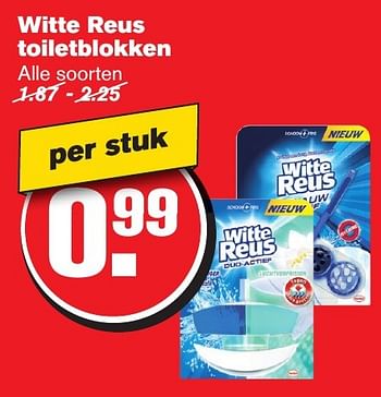 Aanbiedingen Witte reus toiletblokken - Witte reus - Geldig van 11/01/2017 tot 17/01/2017 bij Hoogvliet