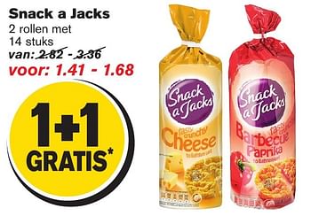 Aanbiedingen Snack a jacks - Snack a Jacks - Geldig van 11/01/2017 tot 17/01/2017 bij Hoogvliet