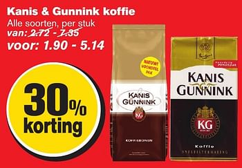 Aanbiedingen Kanis + gunnink koffie - Kanis Gunnink - Geldig van 11/01/2017 tot 17/01/2017 bij Hoogvliet