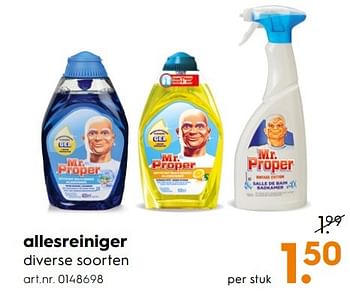 Aanbiedingen Allesreiniger - Mr. Proper - Geldig van 07/01/2017 tot 18/01/2017 bij Blokker