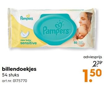 Aanbiedingen Billendoekjes - Pampers - Geldig van 07/01/2017 tot 18/01/2017 bij Blokker