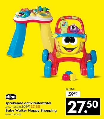 Aanbiedingen Baby walker happy shopping - Chicco - Geldig van 07/01/2017 tot 18/01/2017 bij Blokker