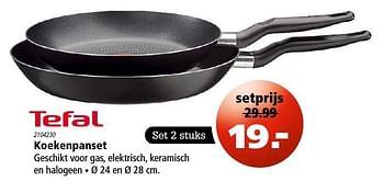 Aanbiedingen Koekenpanset - Tefal - Geldig van 05/01/2017 tot 18/01/2017 bij Marskramer