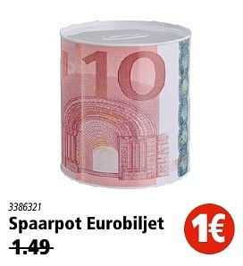 Aanbiedingen Spaarpot eurobiljet - Huismerk - Marskramer - Geldig van 05/01/2017 tot 18/01/2017 bij Marskramer