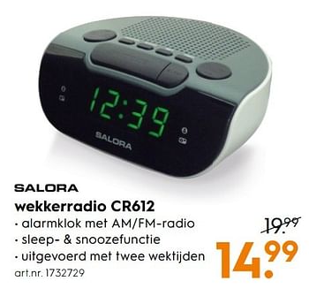 Aanbiedingen Salora wekkerradio cr612 - Salora - Geldig van 07/01/2017 tot 18/01/2017 bij Blokker