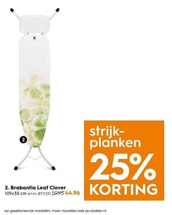 Aanbiedingen Brabantia leaf clover - Brabantia - Geldig van 07/01/2017 tot 18/01/2017 bij Blokker