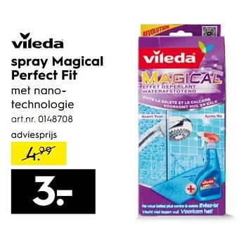Aanbiedingen Spray magical perfect fit - Vileda - Geldig van 07/01/2017 tot 18/01/2017 bij Blokker