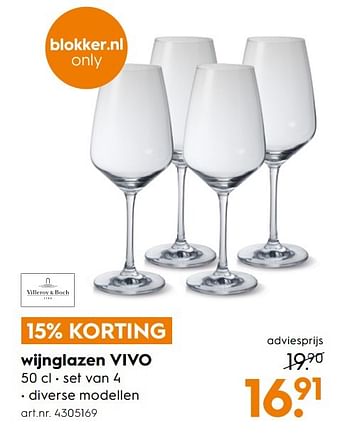Villeroy & boch Wijnglazen - Promotie bij Blokker