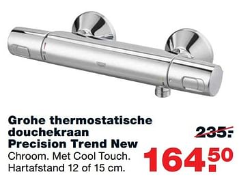 Aanbiedingen Grohe thermostatische douchekraan precision trend new - Grohe - Geldig van 09/01/2017 tot 22/01/2017 bij Praxis