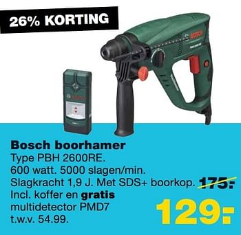 Aanbiedingen Bosch boorhamer pbh 2600re - Bosch - Geldig van 09/01/2017 tot 22/01/2017 bij Praxis