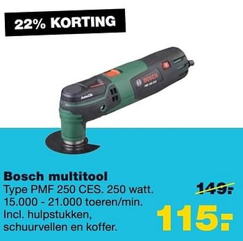 Aanbiedingen Bosch multitool pmf 250 ces - Bosch - Geldig van 09/01/2017 tot 22/01/2017 bij Praxis