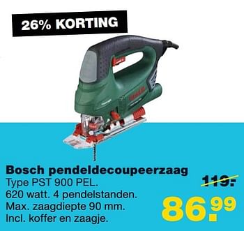 Aanbiedingen Bosch pendeldecoupeerzaag pst 900 pel - Bosch - Geldig van 09/01/2017 tot 22/01/2017 bij Praxis