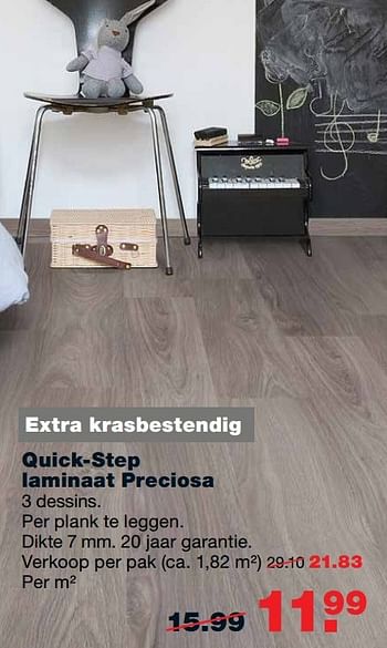 Aanbiedingen Quick-step laminaat preciosa - QuickStep - Geldig van 09/01/2017 tot 22/01/2017 bij Praxis