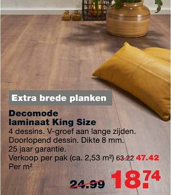 Aanbiedingen Decomode laminaat king size - DecoMode - Geldig van 09/01/2017 tot 22/01/2017 bij Praxis