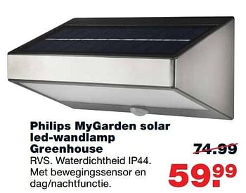 Aanbiedingen Philips mygarden solar led-wandlamp greenhouse - Philips - Geldig van 09/01/2017 tot 22/01/2017 bij Praxis