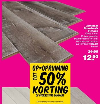 Aanbiedingen Laminaat boardwalk vintage - Huismerk - Praxis - Geldig van 09/01/2017 tot 22/01/2017 bij Praxis