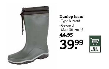 Aanbiedingen Dunlop laars blizzard - Dunlop - Geldig van 09/01/2017 tot 22/01/2017 bij Boerenbond