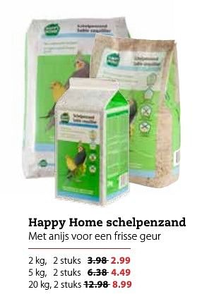 Aanbiedingen Happy home schelpenzand - Happy Home - Geldig van 09/01/2017 tot 22/01/2017 bij Boerenbond