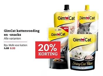Aanbiedingen Melk voor katten - Gim Cat - Geldig van 09/01/2017 tot 22/01/2017 bij Boerenbond