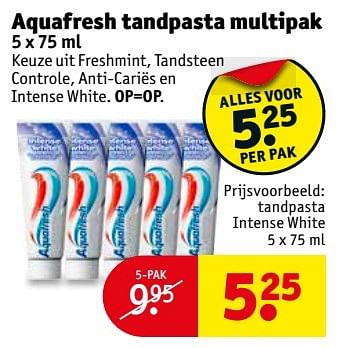 Aanbiedingen Aquafresh tandpasta multipak - Aquafresh - Geldig van 10/01/2017 tot 22/01/2017 bij Kruidvat