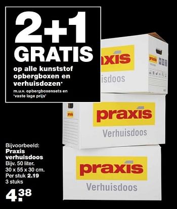 Aanbiedingen Praxis verhuisdoos - Huismerk - Praxis - Geldig van 09/01/2017 tot 22/01/2017 bij Praxis