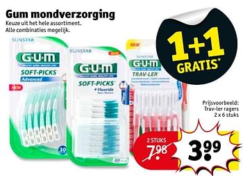 Aanbiedingen Gum mondverzorging - GUM - Geldig van 10/01/2017 tot 22/01/2017 bij Kruidvat