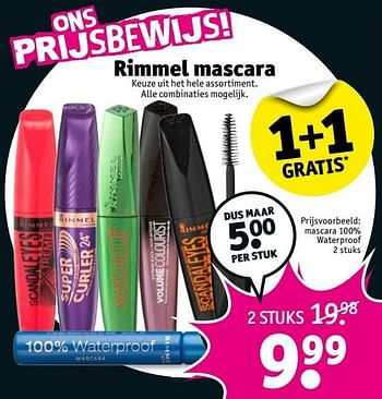 Aanbiedingen Rimmel mascara - Rimmel - Geldig van 10/01/2017 tot 22/01/2017 bij Kruidvat