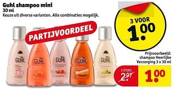 Aanbiedingen Guhl shampoo mini - Guhl - Geldig van 10/01/2017 tot 22/01/2017 bij Kruidvat