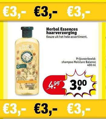 Aanbiedingen Herbal essences haarverzorging - Herbal Essences - Geldig van 10/01/2017 tot 22/01/2017 bij Kruidvat