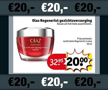 Aanbiedingen Olaz regenerist gezichtsverzorging - Olaz - Geldig van 10/01/2017 tot 22/01/2017 bij Kruidvat