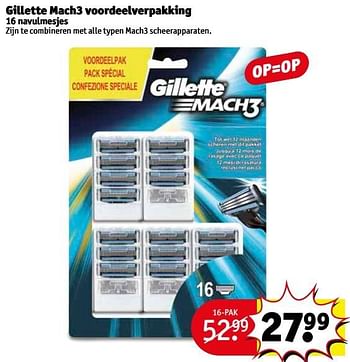 Aanbiedingen Gillette mach3 voordeelverpakking - Gillette - Geldig van 10/01/2017 tot 22/01/2017 bij Kruidvat