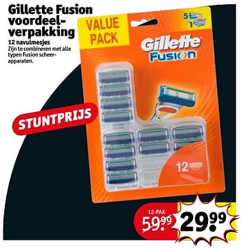 Aanbiedingen Gillette fusion voordeelverpakking - Gillette - Geldig van 10/01/2017 tot 22/01/2017 bij Kruidvat