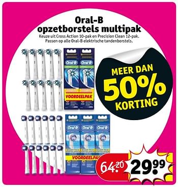 Aanbiedingen Oral-b opzetborstels multipak - Oral-B - Geldig van 10/01/2017 tot 22/01/2017 bij Kruidvat