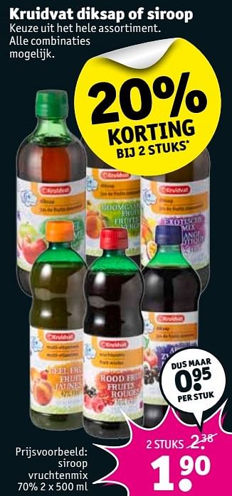 Aanbiedingen Kruidvat diksap of siroop - Huismerk - Kruidvat - Geldig van 10/01/2017 tot 22/01/2017 bij Kruidvat