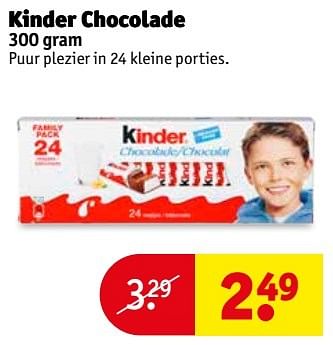 Aanbiedingen Kinder chocolade - Kinder - Geldig van 10/01/2017 tot 22/01/2017 bij Kruidvat