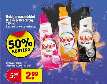 Aanbiedingen Robijn wasmiddel klein + krachtig - Robijn - Geldig van 10/01/2017 tot 22/01/2017 bij Kruidvat