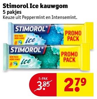 Aanbiedingen Stimorol ice kauwgom - Stimorol - Geldig van 10/01/2017 tot 22/01/2017 bij Kruidvat