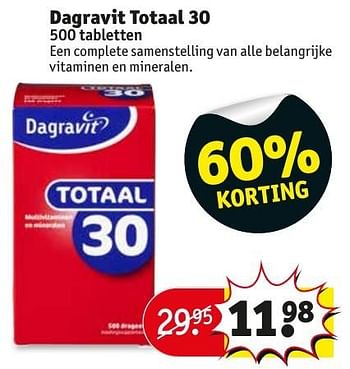 Aanbiedingen Dagravit totaal 30 - Dagravit - Geldig van 10/01/2017 tot 22/01/2017 bij Kruidvat