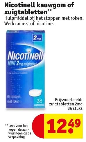 Aanbiedingen Nicotinell kauwgom of zuigtabletten - nicotinell - Geldig van 10/01/2017 tot 22/01/2017 bij Kruidvat