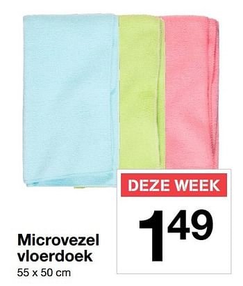 Aanbiedingen Microvezel vloerdoek - Huismerk - Zeeman  - Geldig van 14/01/2017 tot 20/01/2017 bij Zeeman