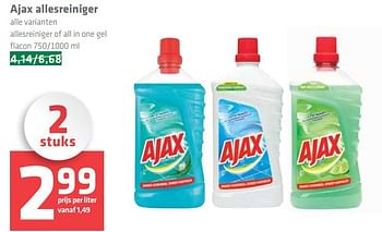 Aanbiedingen Ajax allesreiniger - Ajax - Geldig van 02/01/2017 tot 18/01/2017 bij Spar