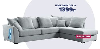 Aanbiedingen Hoekbank deria - Huismerk - INhouse - Geldig van 13/01/2017 tot 20/01/2017 bij INhouse